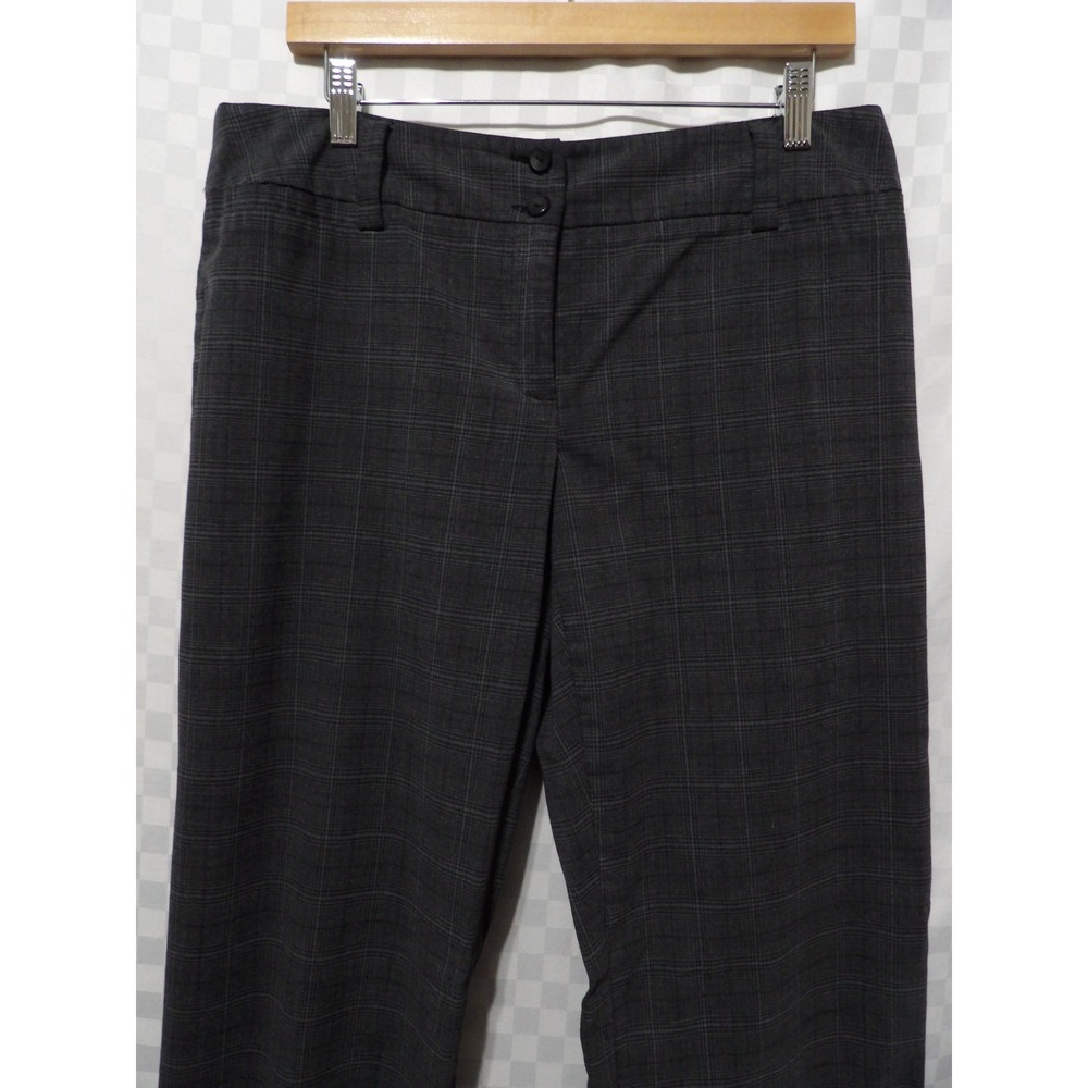 AB STUDIO Vintage Dark Gray Plaid Pants | 10